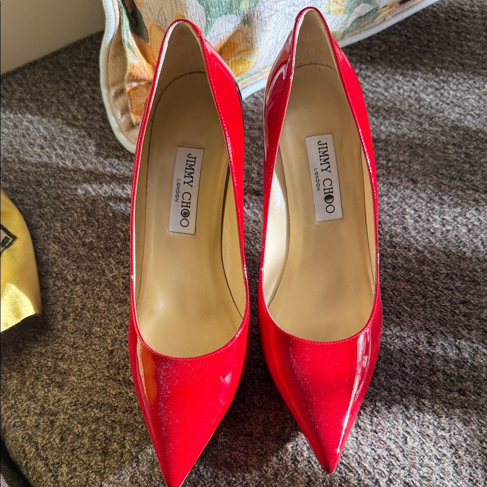 Jimmy Choo Vibrant Red Heels
